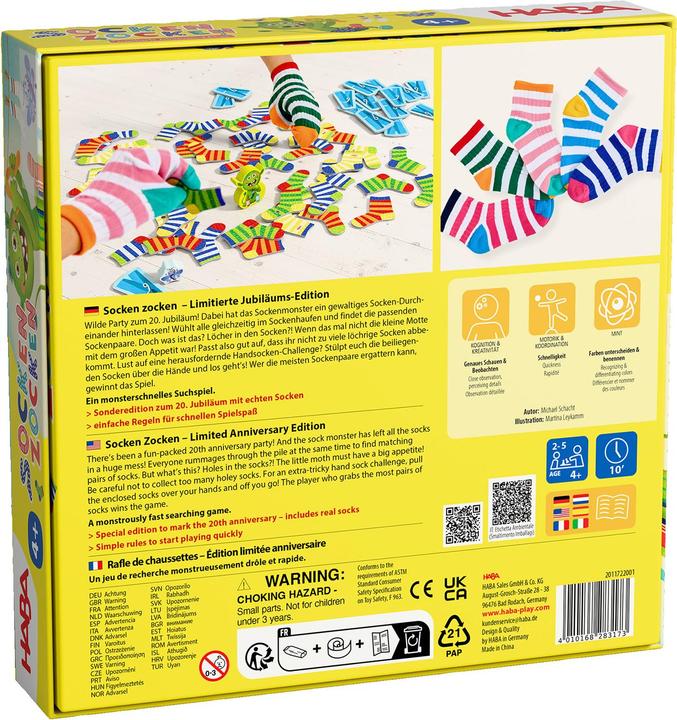 Produktbild Haba Socken Zocken Jubiläumsedition (Italienisch, Englisch, Deutsch, Französisch)
