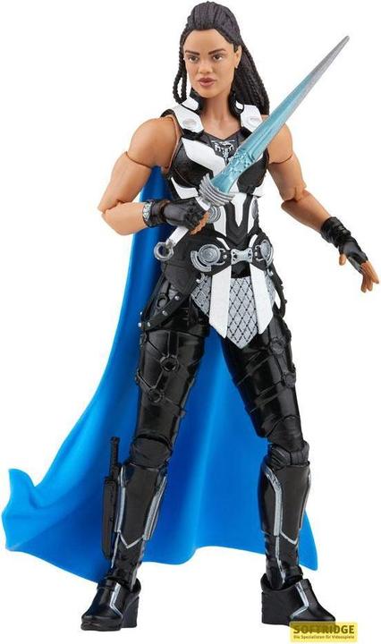 Actual product image Hasbro Marvel Legends Thor: Love and Thunder 15 cm tall King Valkyrie action figure, 1 accessory, 2 build-