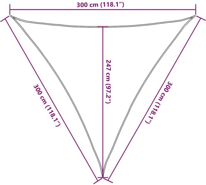 Produktbild VidaXL Sonnensegel (3 x 3 x 3 m)