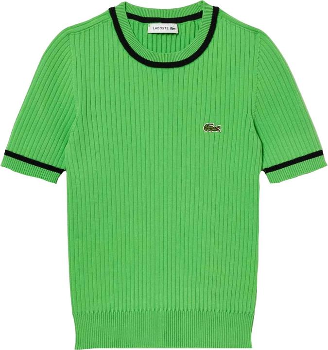 Lacoste Sweatshirt Rippenstrick kurzärmlig