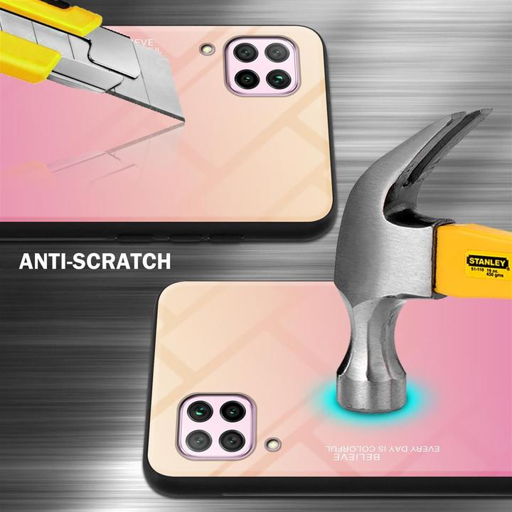 Image du produit Cadorabo Couverture en verre TPU 2 couleurs (Huawei Nova 7i, Huawei P40 Lite)