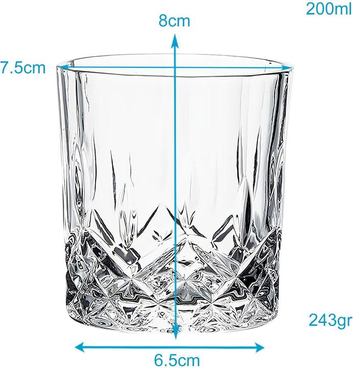 Produktbild Intirilife 6x Kristallglas 200ml (2 dl, 6 x, Whiskygläser)