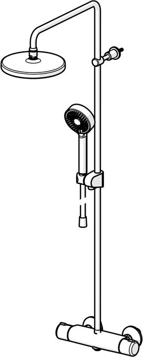 Actual product image Hansa Micra shower system with thermostat black matt