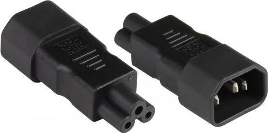 Produktbild Good Connections Stromadapter Kaltgeräte-Stecker C14 (gerade) an Kleeblatt-Buchse C5 (gerade), UL, schwarz, ®
