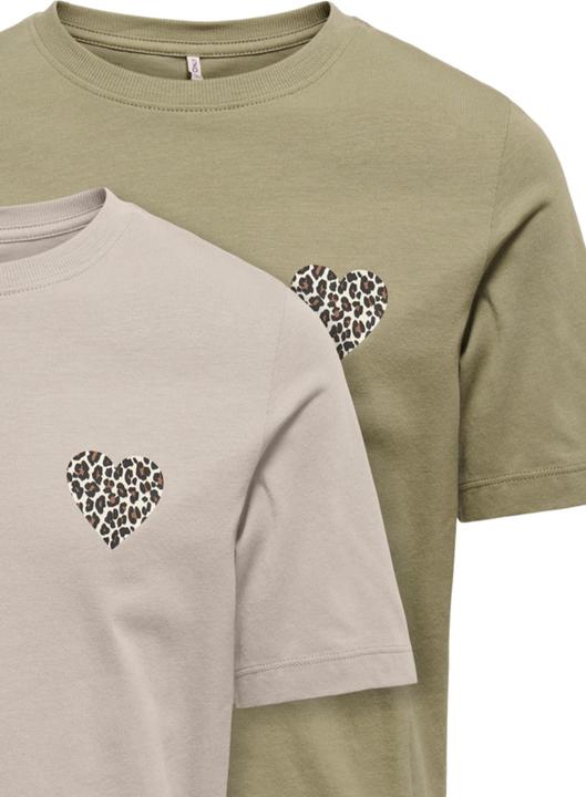 Actual product image Only Kids T-Shirt REX LEO HEART Kurzarmshirt 2er Pack (122)