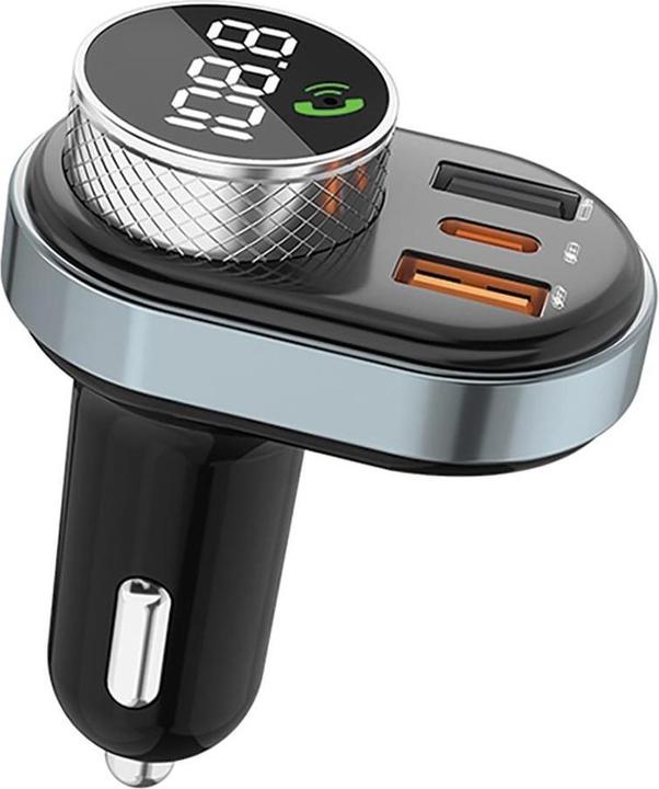Produktbild Awei zestaw głośnomówiący C-843 z transmiterem FM, Bluetooth 5.0, MP3, 1xUSB+1xUSB-C czarny/black