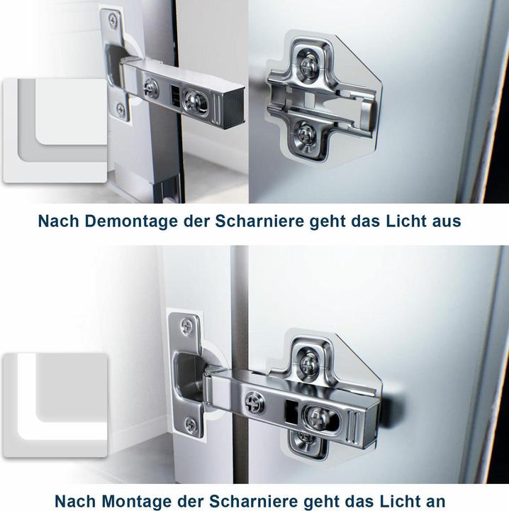 Actual product image SONNI LED-Spiegelschrank, Badezimmerspiegelschrank mit Beleuchtung, 60 x 65 cm, beschlagfrei, mit St