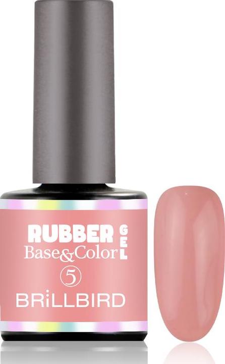 Immagine prodotto BrillBird Gel di gomma Base&Corallo #5 8ml (Smalto per unghie effetto gel)