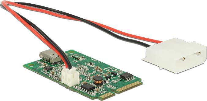 Image du produit Delock Mini PCIe I/O PCIe full size 1 x USB Type-C™ 3.1 Gen 2 femelle
