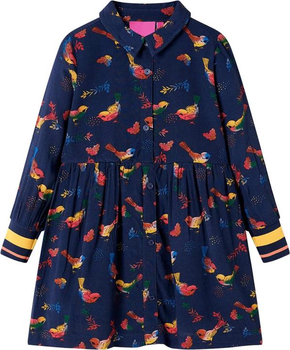 Produktbild VidaXL Kinderkleid mit Langen Ärmeln Marineblau (92)