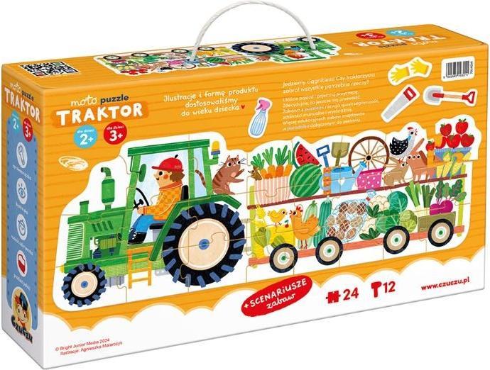 Actual product image Czuczu Moto-Puzzle - Tractor (24 pieces)