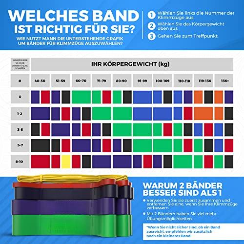 Produktbild Alopini Premium Qualität Klimmzug-Hilfsband-Set für Klimmzüge Training, Kraft, Mobilität, Dehnung im (2.08 m)