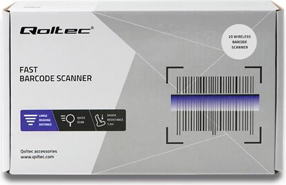 Produktbild Qoltec 50868 Barcode scanner 1D 2D Juodas (2D-Barcodes, 1D-Barcodes)