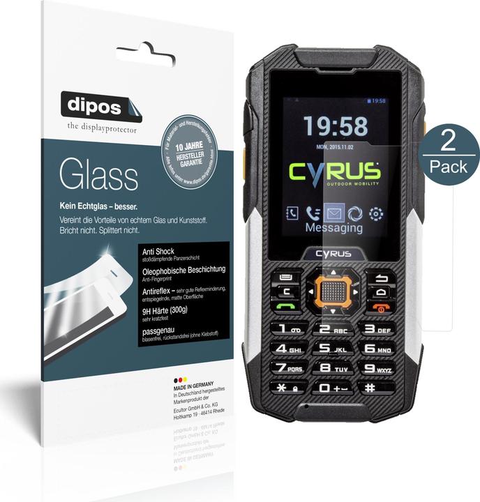 Actual product image Dipos Screen Protector Anti-Shock (2 Piece, Cyrus CM 16)