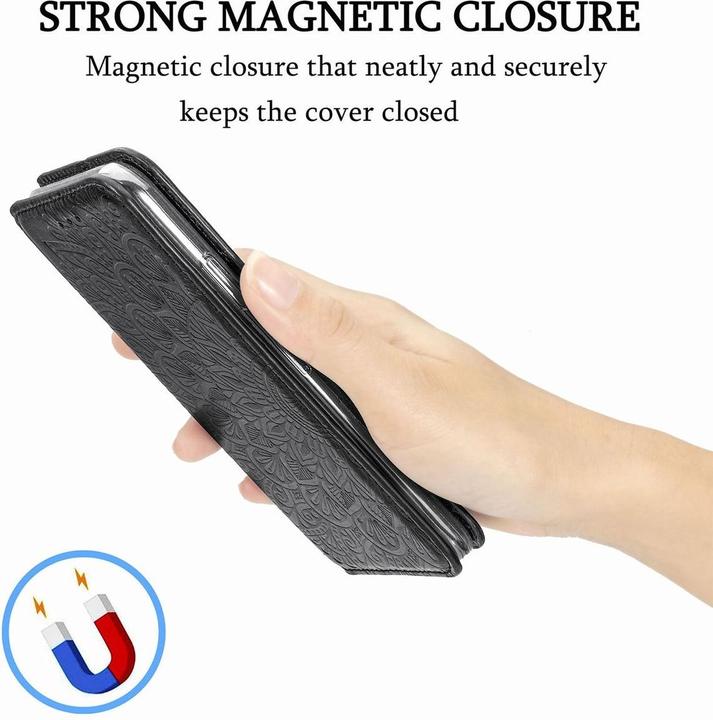 Produktbild König Design Hülle Handy Schutz für Apple iPhone 11 Pro Case Flip Cover Tasche Etuis Schwarz (Apple iPhone 11 Pro)