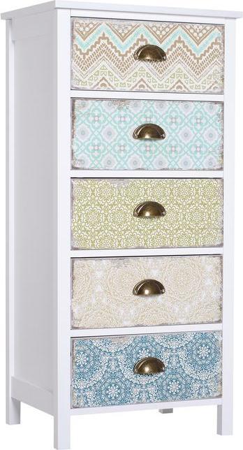Produktbild Swisshandel24 Schubladenkommode, Modern-Design, 5 Schubladen, 46cmx34cmx97,5cm, Bunt