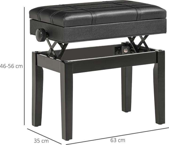Image du produit Homcom Banc de piano avec espace de rangement (Banc de piano)