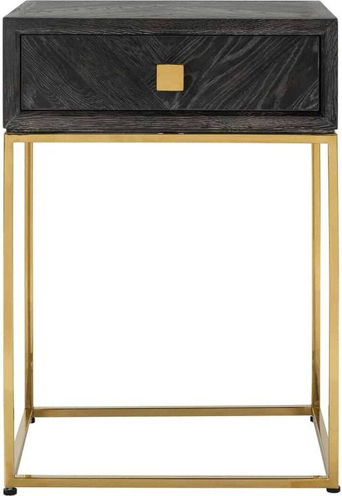Image du produit Richmond Interiors Table de chevet Blackbone noir or 50 (50 x 40 x 71 cm)