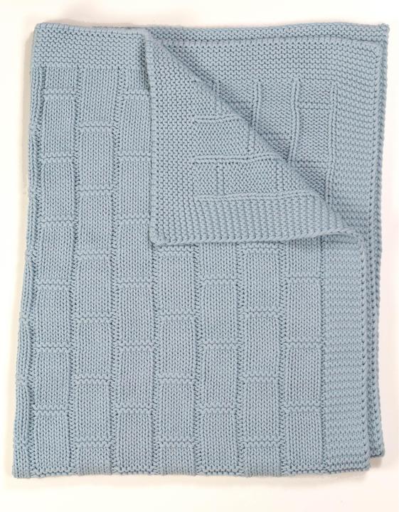 Kuli-Muli Coperta a maglia di cotone (80 x 100 cm)