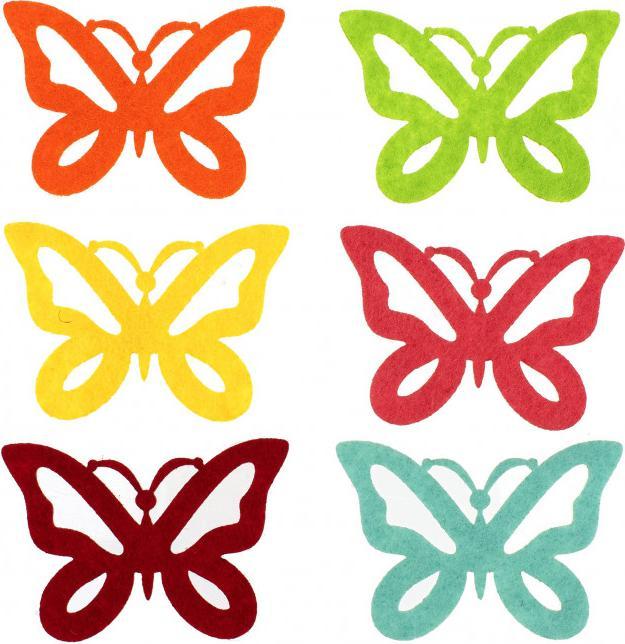 Produktbild Glorex Filz-Schmetterlinge, 6St. 6cm