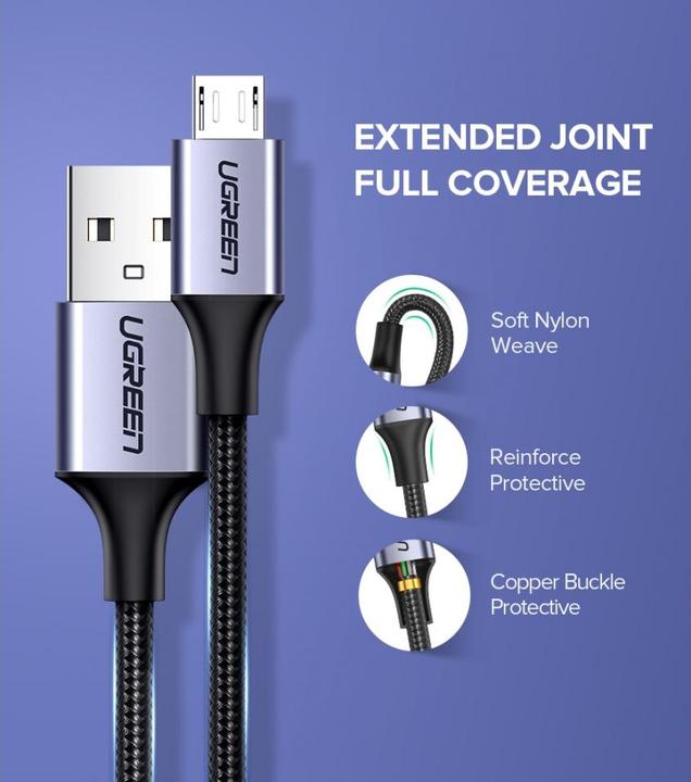 Produktbild Ugreen Micro USB – USB A (2 m, USB 2.0)