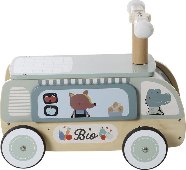 Produktbild Vertbaudet Baby 2-in-1-Rutschfahrzeug mit Gemüsestand und Spielküche, Holz FSC®