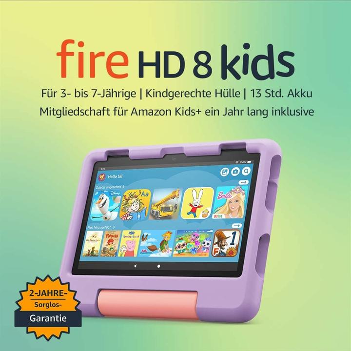 Produktbild Amazon Fire HD 8 Kids (2022) inkl. Hülle (8", 32 GB, Purple)