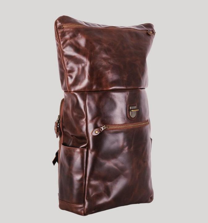 Actual product image Buckle & Seam Rolltop backpack Nomad Brown/Dots (30 l)