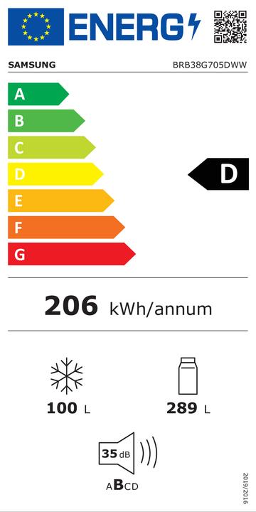 Energy Label Samsung BRB38G705DWW (389 l)