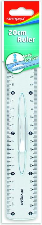 Produktbild Keyroad Kunststofflineal, 20 cm, mit griff, anhänger (200 mm)