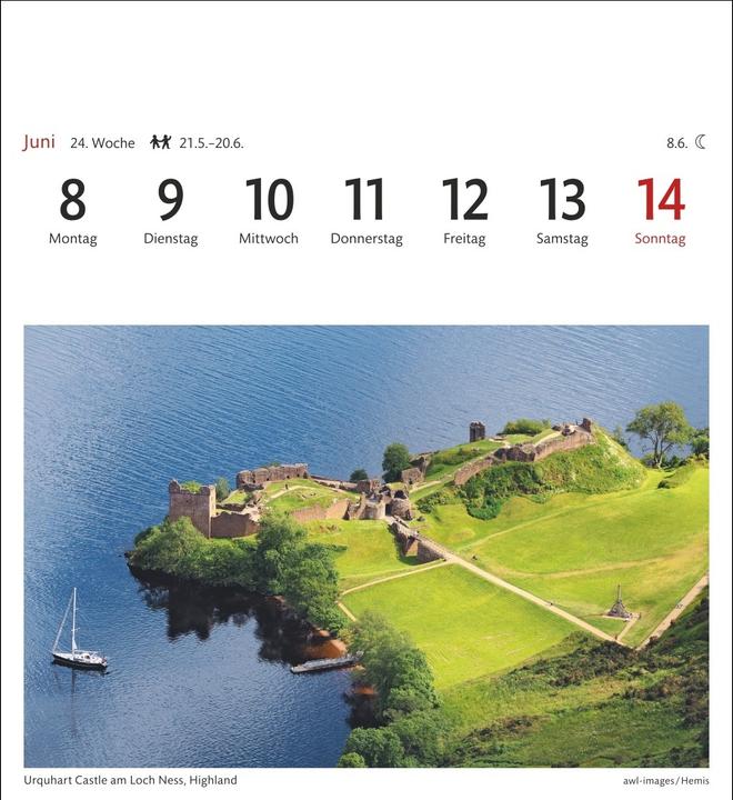 Produktbild Harenberg Schottland Sehnsuchtskalender 2026 - Wochenkalender mit 53 Postkarten (Deutsch)