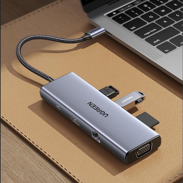 Produktbild Ugreen USB-C 9-In-1 Multifunction Adapter (USB-C, 9 Ports)