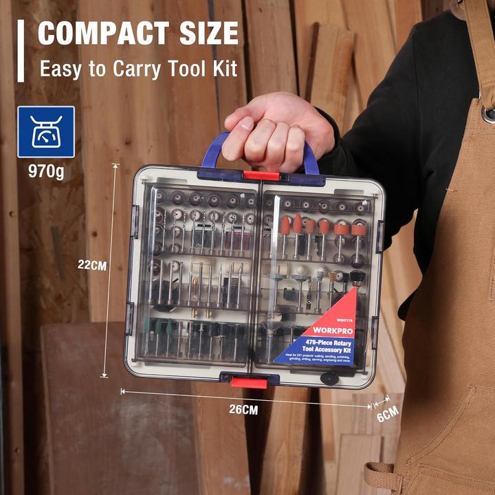 Produktbild Workpro Multifunktionswerkzeug Zubehör Set 476 tlg.
