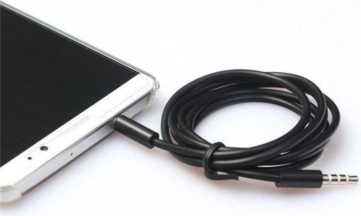 Produktbild JTI Aux-Kabel - Schwarz (1 m, 3.5mm Klinke (AUX))