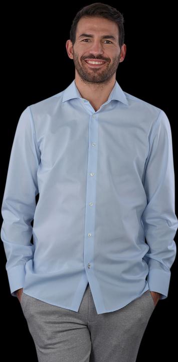 Produktbild The Basics Hemd Modern Fit Hai bügelleicht blue (S)