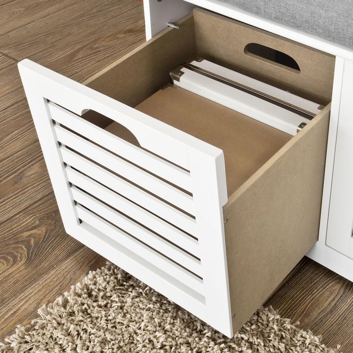 Produktbild SoBuy Schuhbank mit Sitzkissen (105 cm)