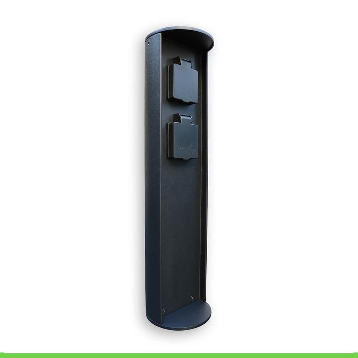 Immagine prodotto ECO-Light Distributore di corrente con 2 prese Colonna portaprese IP44 nero (2 x)