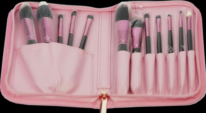 Immagine prodotto Set di pennelli 12 pezzi con capelli sintetici, rosa (Set)
