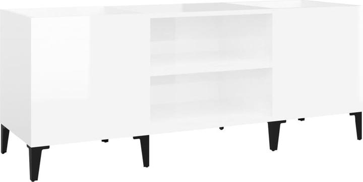 Produktbild VidaXL Plattenschrank Hochglanz-Weiss 121x38x48 cm Holzwerkstoff