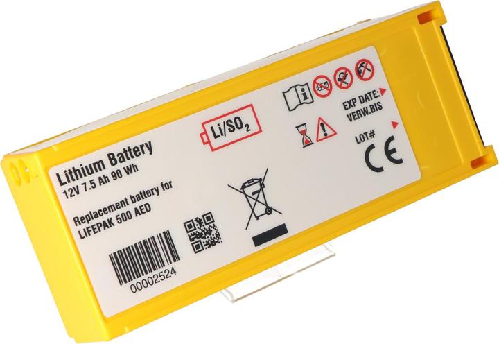 Actual product image AccuCell Batterie Physio Control Defibrillator Lifepak 500 - 300-5380-030, 11141-000016 (1 pcs., Device specific, 7500 mAh, Battery + charger)