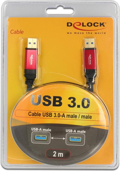 Produktbild Delock USB3.0 Kabel, A-Stecker zu A-Stecker (2 m, USB 3.0, 4.50 W)