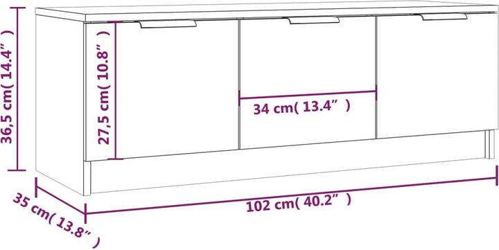 Image du produit VidaXL Ava (102 x 35 x 36.5 cm)