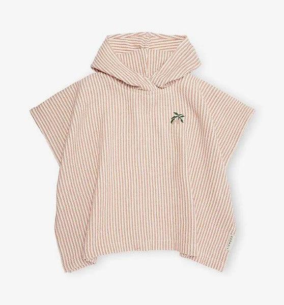 Liewood Kinder Bade Poncho Paco gestreift Tuscany Rose