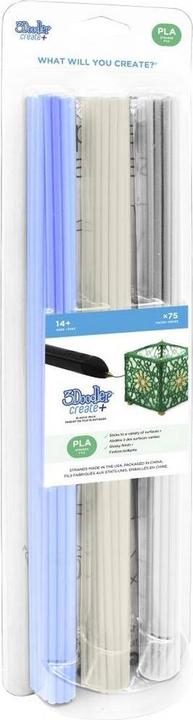 Immagine prodotto 3Doodler Crea Filamento Pla 3 Colori Pl-Clear-75 (PLA, 3 mm, 2 g, Bianco, Trasparente, Blu)