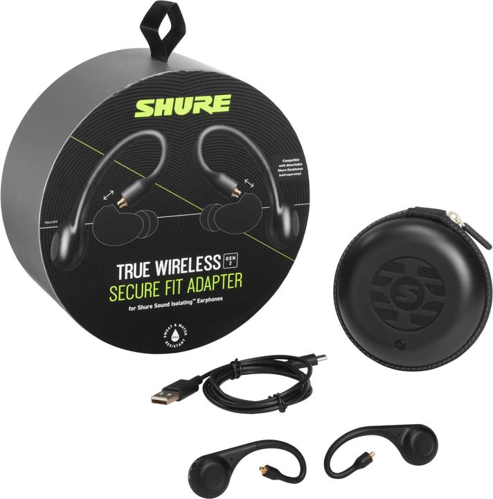 Actual product image Shure True Wireless Secure Fit Adapter Gen 2 (ANC, 8 h, Cable)