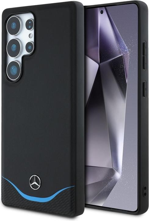 Image du produit Mercedes Leather Contrasted Blue Horizontal Curve MagSafe Case for Samsung Galaxy S25 Ultra - Black (Samsung Galaxy S25 Ultra)