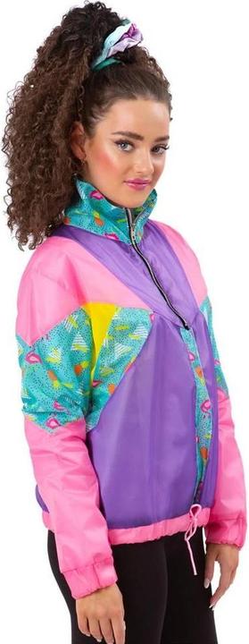 Actual product image Smiffys Womens/Ladies 80s Costume Windbreaker (S)
