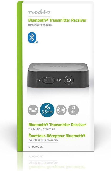 Produktbild Nedis Bluetooth Transmitter Receiver Bluetooth Transmitter Receiver Connection Input: 1x AUX Connect (Sender & Empfänger)