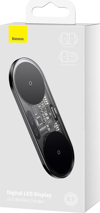Immagine prodotto Baseus Display LED digitale 2in1 Caricabatterie senza fili (20 W)