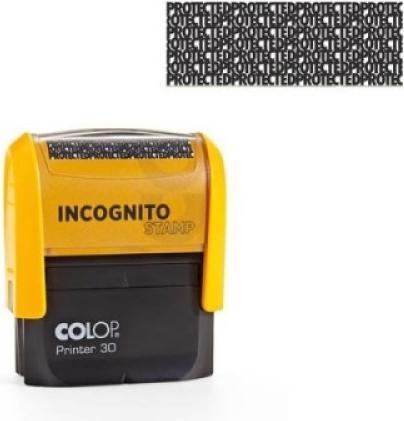 Image du produit Colop Tampon encreur de protection des données Incognito Printer 30 LGT, jaune/